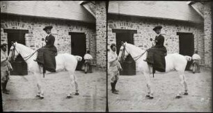 La Baule. Porträt Mme N. Perret auf dem Pferd