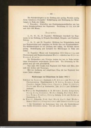 Änderungen im Offizierkorps im Jahre 1915