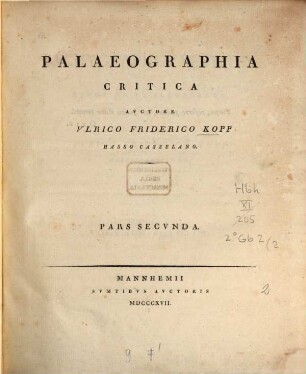 Palaeographia critica. 2, Tachygraphia veterum ; Vol. 2. Lexicon tironianum