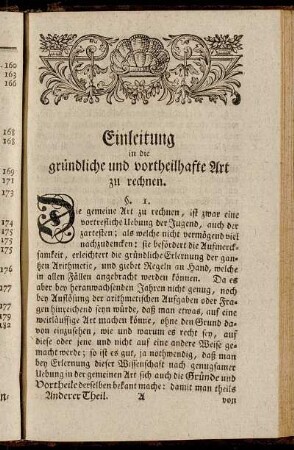 Einleitung in die gründliche und vortheilhafte Art zu rechnen.