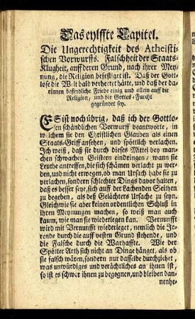 Das eylffte Capitel.