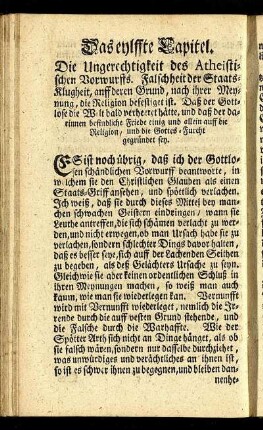 Das eylffte Capitel.