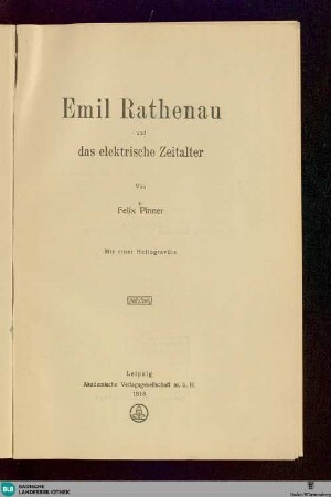 Emil Rathenau und das elektrische Zeitalter