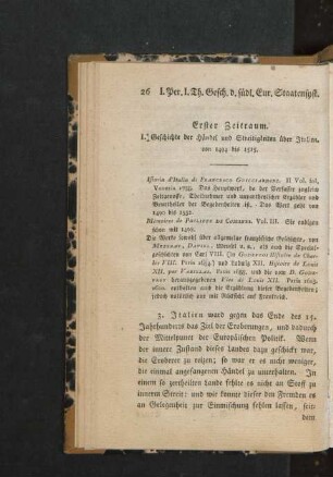 Erster Zeitraum. Von 1494 bis 1515