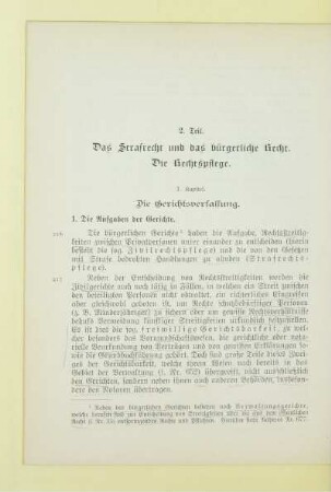 1. Kapitel. Die Gerichtsverfassung