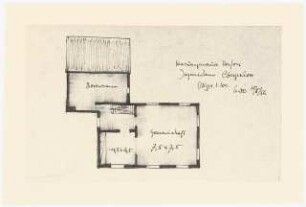 Evangelisches Gemeindezentrum, Herford: Jugendhaus: Grundriss Dachgeschoss 1:100