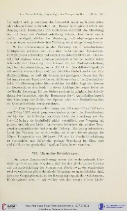 VII. Allgemeine Betrachtungen