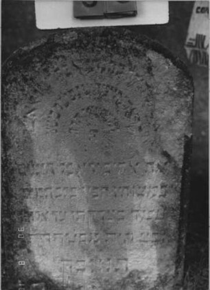 Grabstein 58 (Index: 99787040) Zustand: leicht verwittert Maße HxBxT: 84x56x10 cm: Grabstein 58