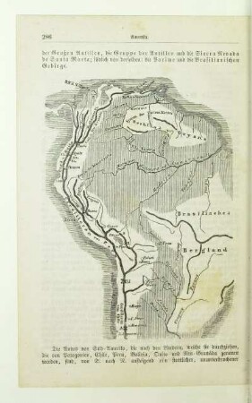 [Gebirgs- und Flußkarte von Süd-Amerika]