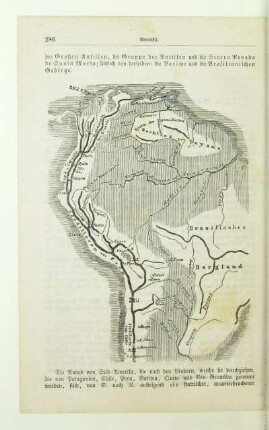 [Gebirgs- und Flußkarte von Süd-Amerika]