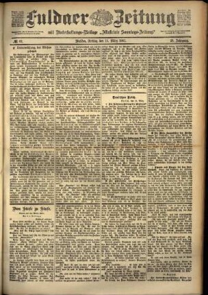 Ausgabe vom Freitag, den 15. März 1901.