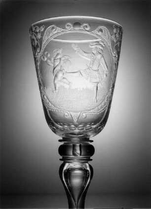 Deckelpokal (mit Kavalier und Amor in Kartusche)