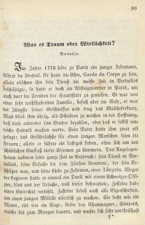 War es Traum oder Wirklichkeit? Novelle