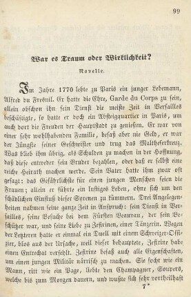 War es Traum oder Wirklichkeit? Novelle