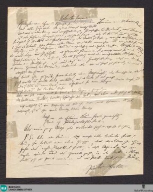 Brief von Peter Hille an Alexander von Bernus - K 2893