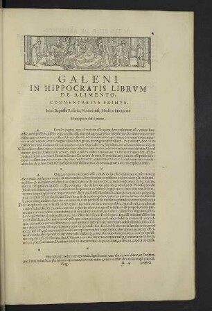 Galeni in Hippocratis librum de alimento.