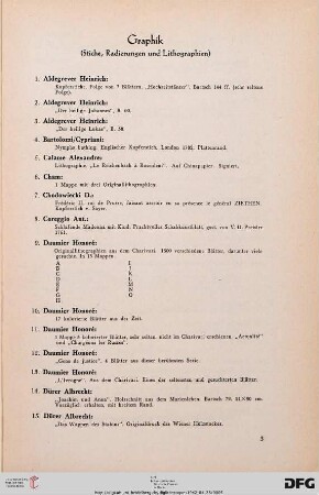 Graphik. Stiche, Radierungen und Lithographien (Nr. 1-62)