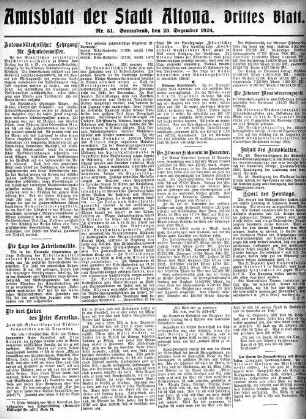 Nummer 51. Drittes Blatt. : Sonnabend, den 20. Dezember 1924