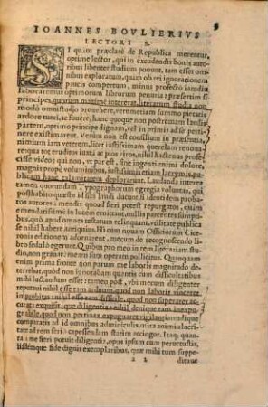 De Officiis M. T. Ciceronis Libri Tres : Item, de Amicitia, de Senectute, Paradoxa & de Somnio Scipionis. Cum quorundam virorum doctissimorum Annotationibus. Quibus accessit Graeca Theodori Gazae in libr. de Senectute, & Somnium Scipionis longe omniu[m] emendatissima traductio. Ex castigatione Ioannis Boulierij