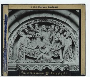 Straßburg, Münster : Tympanon, Marientod