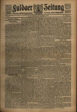 Zweite Ausgabe vom Samstag, den 12. Februar 1910.