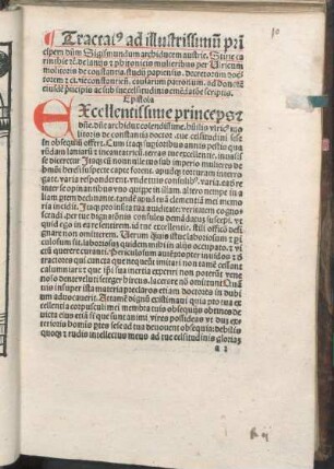 Tractatus ad illustrissimum principem dominum Sigismundum archiducem austrie. ...
