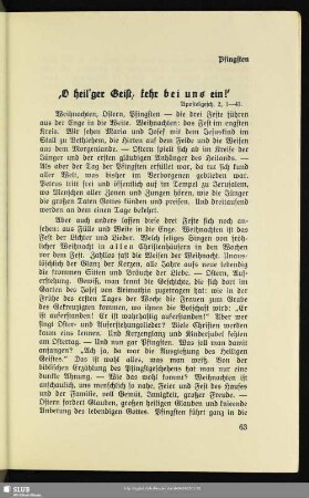 Pfingsten. ‚O heil'ger Geist, kehr bei uns ein!’