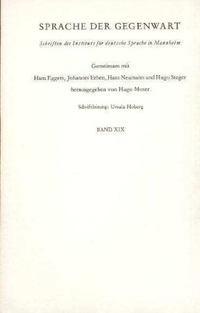 Regeln zur "Satzgliedfolge" : zur Stellung der Elemente im einfachen Verbalsatz