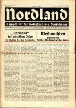 Zeitung des radikalreligiösen Nationalsozialismus, 6. Jg. 1938, Nr. 24