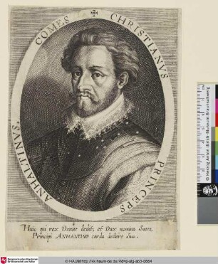 Christianus Princeps [Christian I. (II.) Fürst von Anhalt]