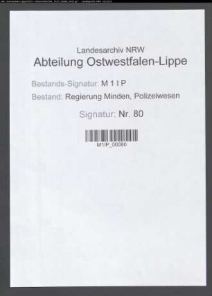 Polizeiverwaltung Herford, Band 4