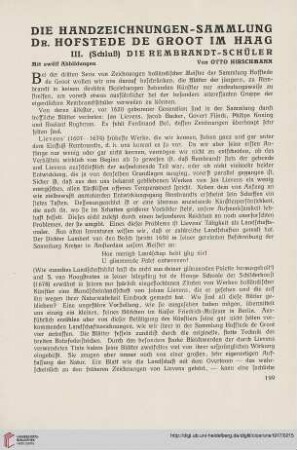 9(1917) S. 199-211: Die Handzeichnungen-Sammlung Dr. Hofstede de Groot im Haag, 3, die Rembrandt-Schüler