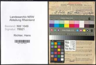 Entnazifizierung Hans Richter , geb. 21.12.1912 (Tierarzt)