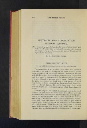 Australia and Colonisation.