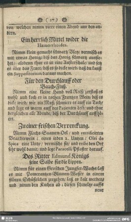 Zu einer frischen Verrenckung