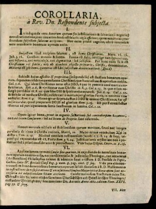 Corollaria, a Rev. Dn. Respondente subiecta.