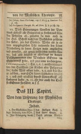 Das III. Capitel. Von dem Ursprung der Mystischen Theologie.