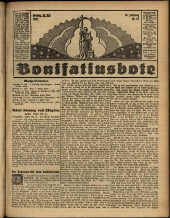 Erste Ausgabe vom Sonntag, den 10. Juli 1932.