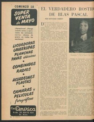 El verdadero rostro de Blas Pascal