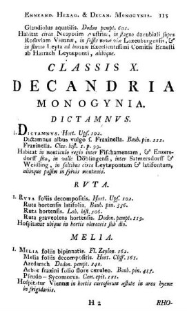 Classis X. Decandria Monogynia