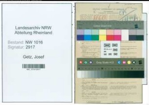 Entnazifizierung Josef Getz , geb. 12.02.1891 (Friseur)
