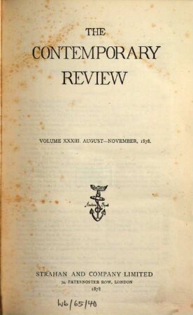 Contemporary review. 33. 1878