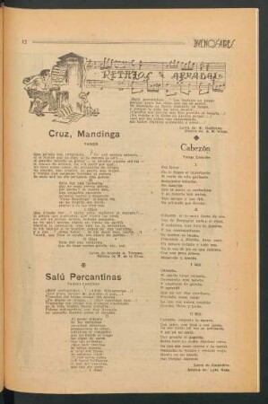 Cabezón : Tango canción