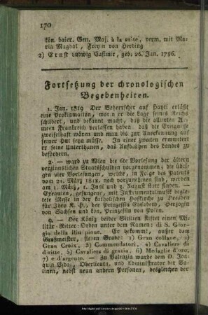 Fortsetzung der chronologischen Begebenheiten