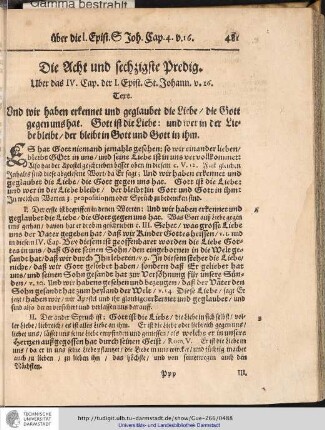 Die Acht und sechzigste Predig