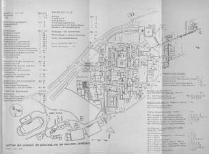 Lageplan der Universität des Saarlandes und der Staatlichen Sportschule
