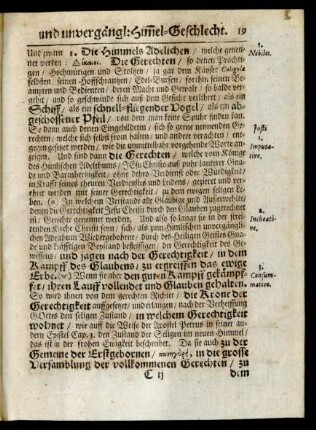 I. Die Himmels Adelichen/ ...
