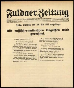 Ausgabe vom Dienstag, den 29. Mai 1917.