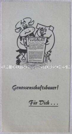 Illustrierte Propagandaschrift zur Kollektivierung in der Landwirtschaft