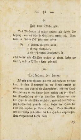 9. Für das Verfangen